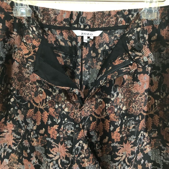 ZOZO Pants & Jumpsuits Zozo Women Golden Garden Floral Print Pant